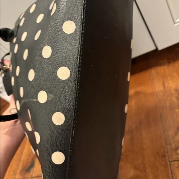 100% Authentic Kate SpadePolka Dots Saffiano Leather Tote Bag